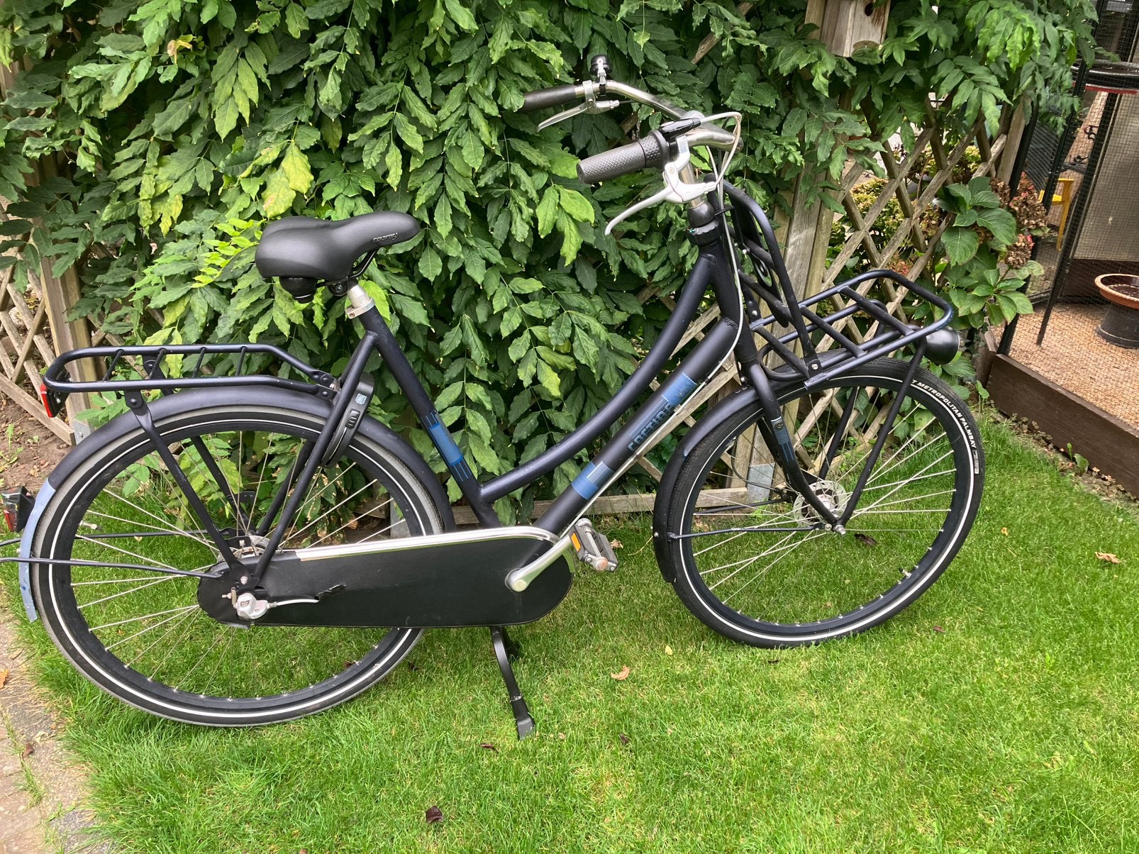Damesfiets cortina, Fietsen en Brommers, Ophalen, Zo goed als nieuw, Trommelrem, Versnellingen