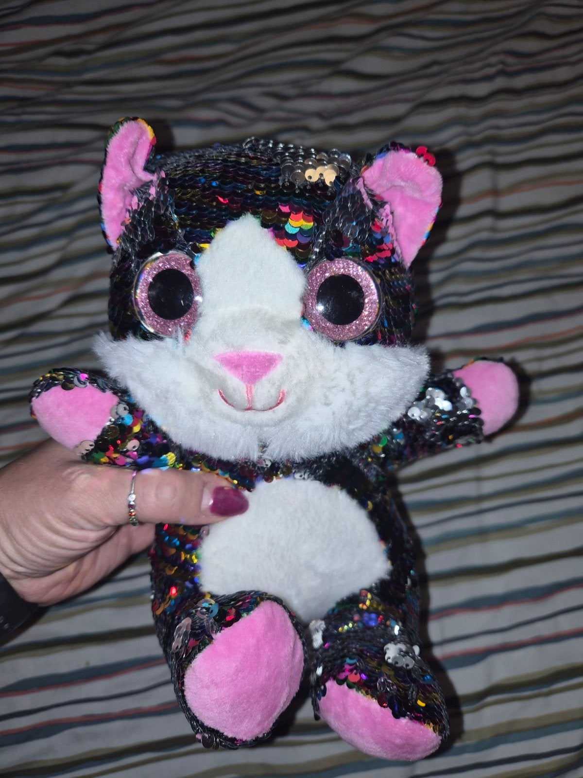 Pailletten Knuffel Kat - Omkeerbare Glitter Knuffel, Overige merken, Overige karakters, Ophalen of Verzenden, Kat