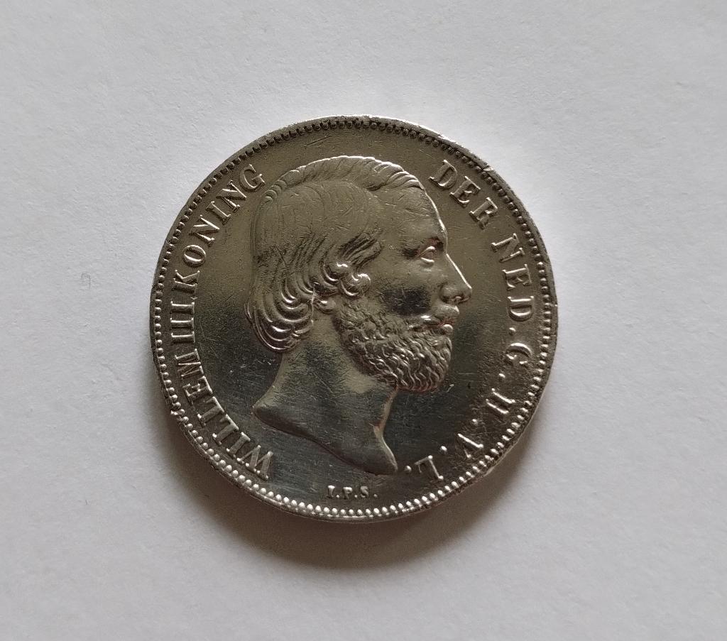 Zilveren Gulden 1857 - Prachtig Exemplaar - Willem III, 1 gulden, Koning Willem III, Verzenden, Zilver