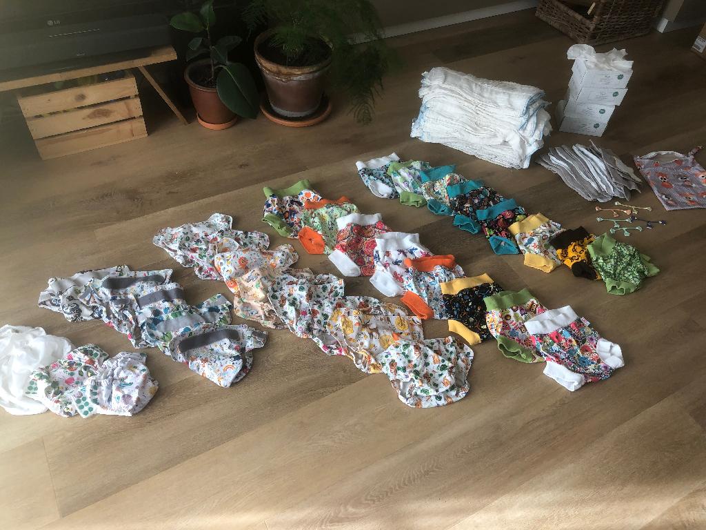 Groot pakket wasbare luiers Blümchen en Petit Lulu, Ophalen of Verzenden, Gebruikt