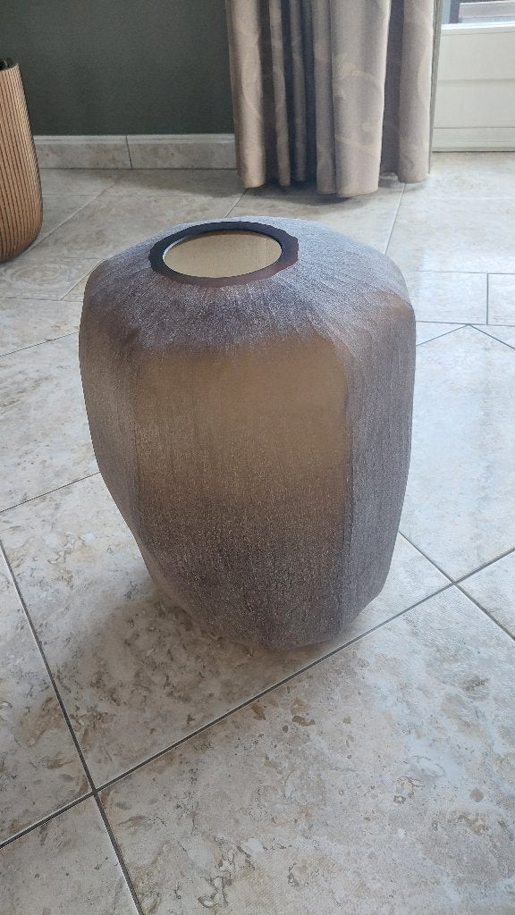 Grote Vaas Pacengo Light&Living 33x33x42cm, Ophalen, Gebruikt, Bruin, Glas