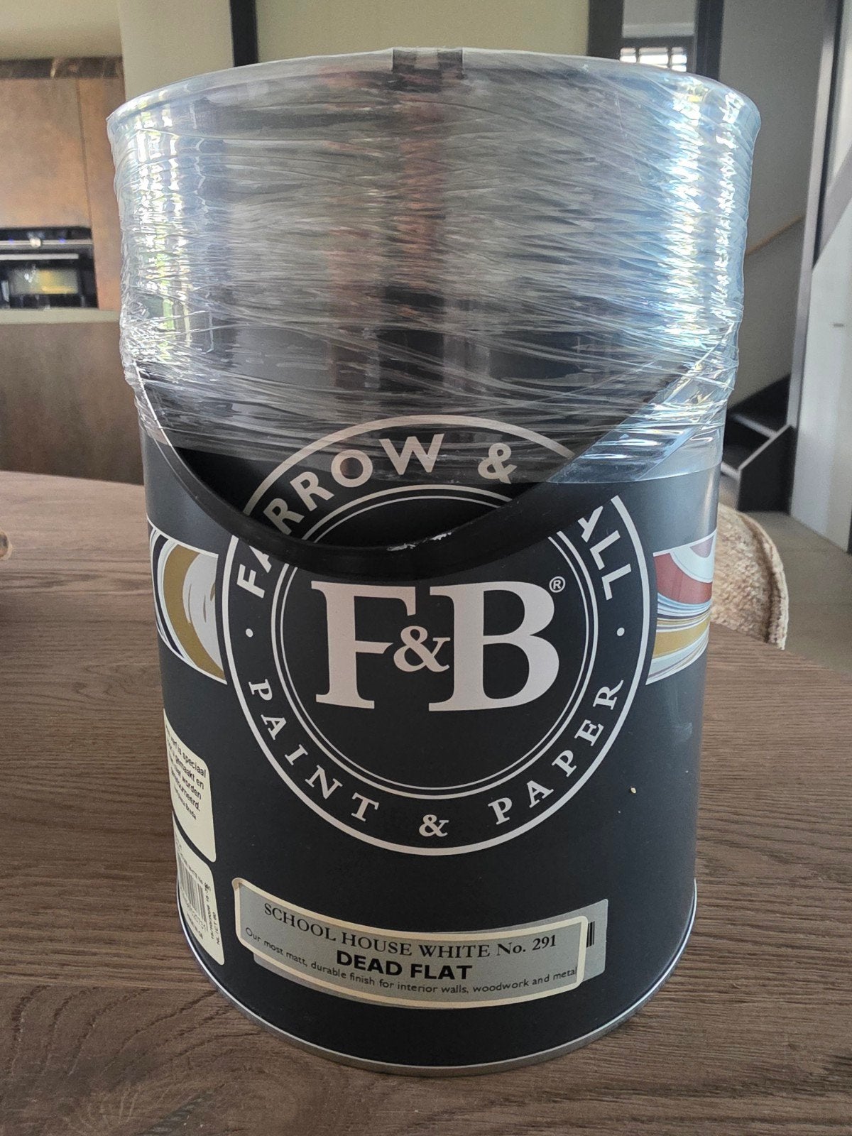 Farrow & Ball School House White No. 291 Dead Flat verf, Doe-het-zelf en Verbouw, 5 tot 10 liter, Wit, Nieuw, Ophalen of Verzenden