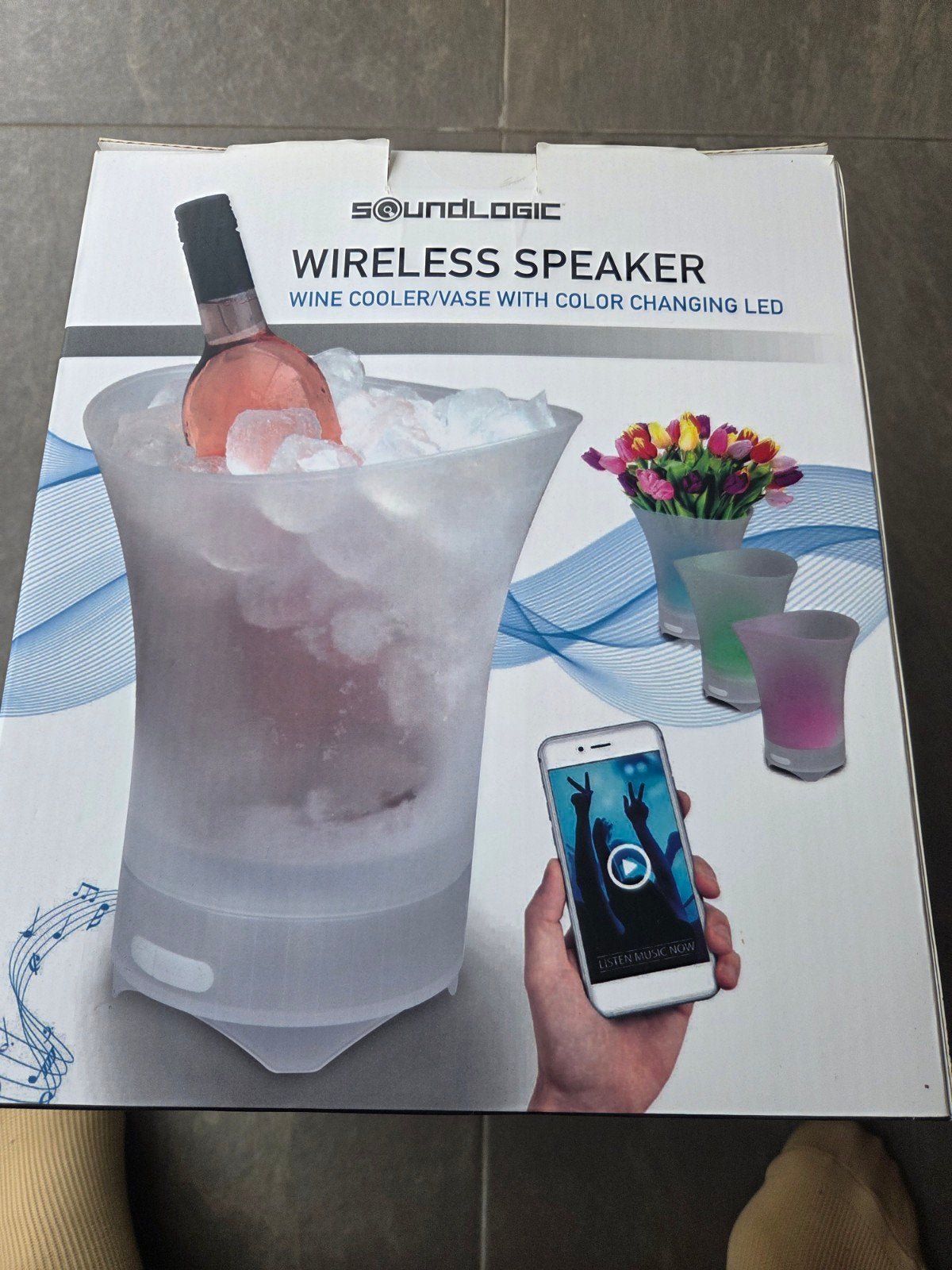 Soundlogic Draadloze Speaker Wijnkoeler/Vaas met LED, Audio, Tv en Foto, Overige merken, Nieuw, Ophalen of Verzenden, Draagbare speaker
