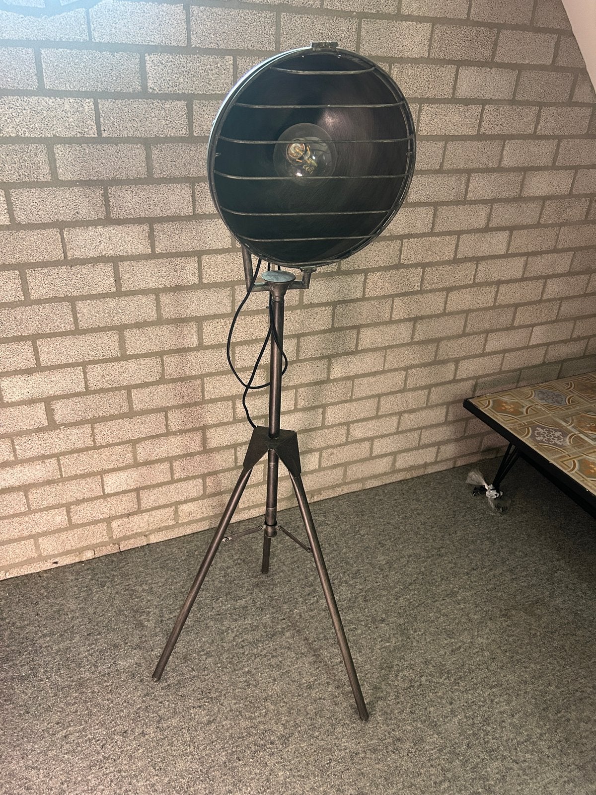 Retro Industriële Vloerlamp op Statief - Vintage Stijl, Ophalen