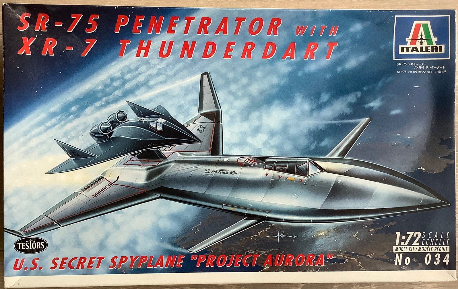 ITALERI nr.034: SR75 + XR7 USAFsecret spyplane project, 1:72, Ophalen of Verzenden, Zo goed als nieuw, 1:72 tot 1:144, Italeri