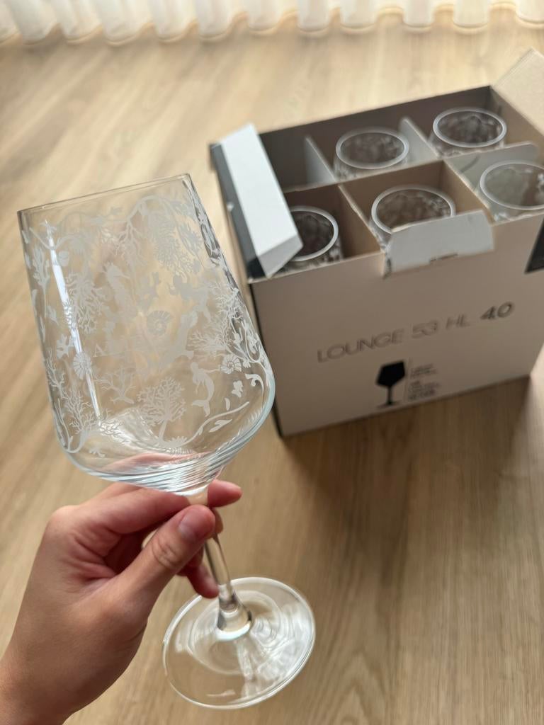 Set van 6 VDGlass wijnglazen met zeethema, Ophalen, Nieuw, Overige typen