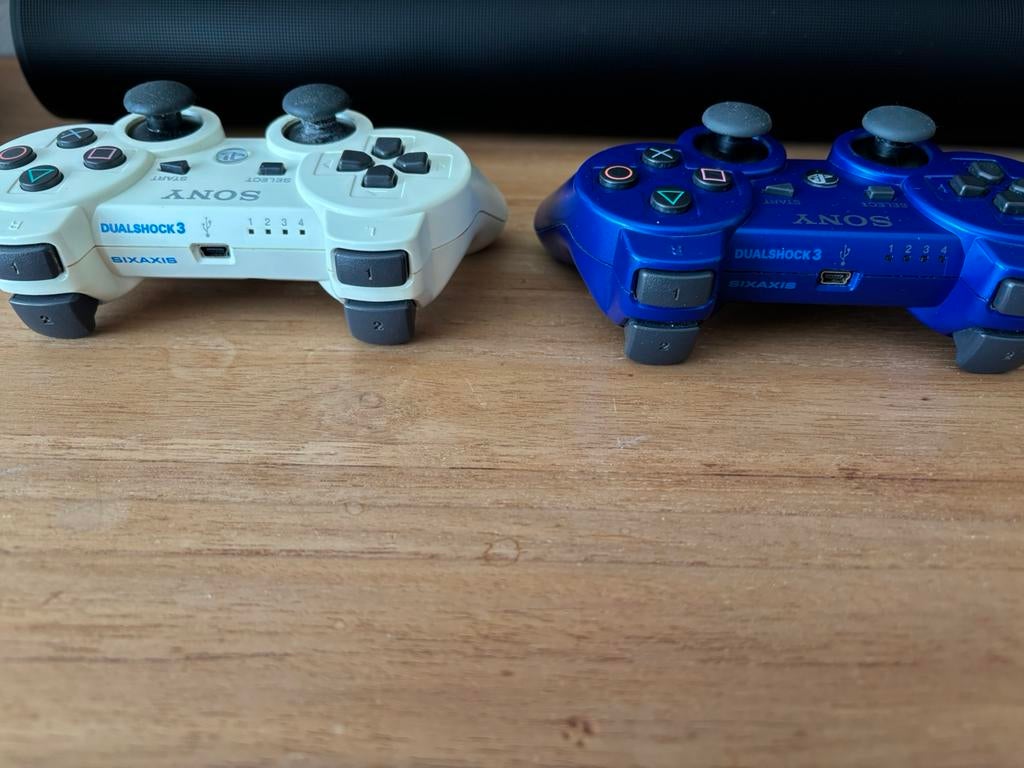 Sony Playstation 3 DualShock 3 Controllers / Blauw / wit, Spelcomputers en Games, Spelcomputers | Sony PlayStation Consoles | Accessoires