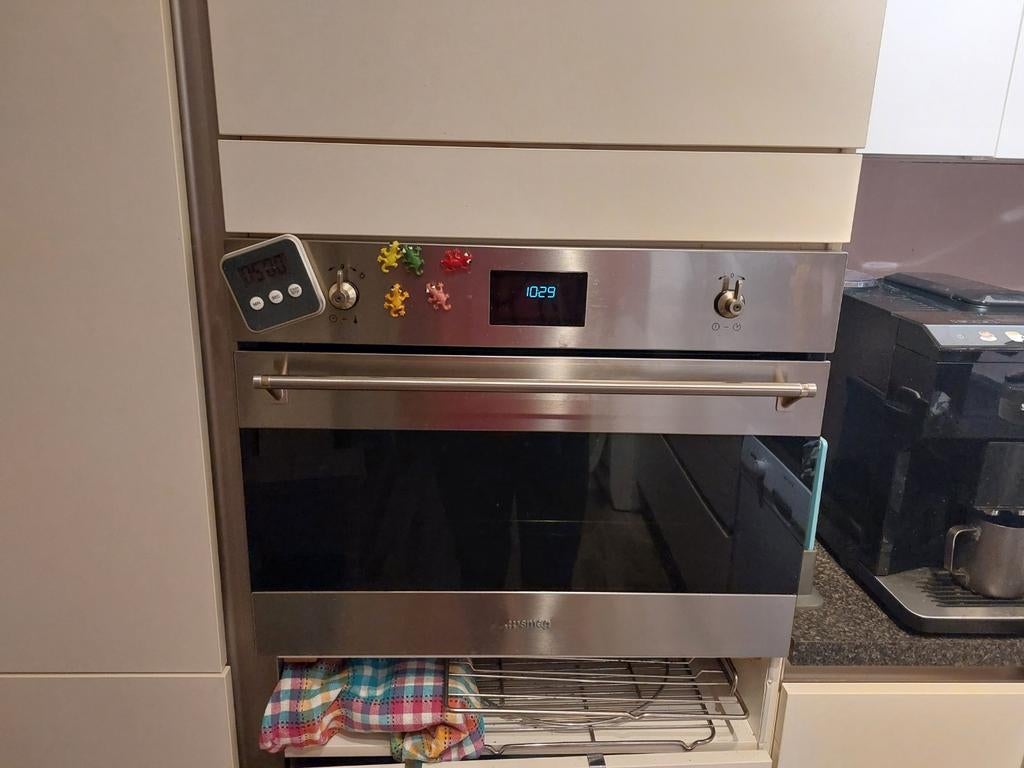 Smeg Inbouw Stoomoven  SF4390VCX - goedwerkend, Ophalen, 45 tot 50 cm, Smeg, Hete lucht
