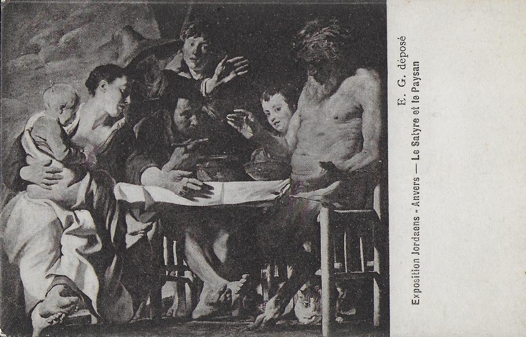 Z301 oude ansichtkaart expositie jordaens antwerpen, Verzenden, 1980 tot heden, Gelopen, Overige thema's