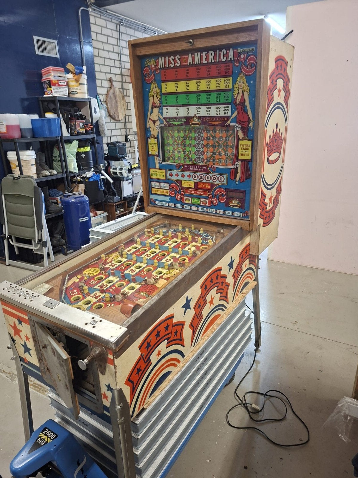 Miss America bingokast - Vintage Speelautomaat, Ophalen, Gebruikt, Mechanisch, Bally