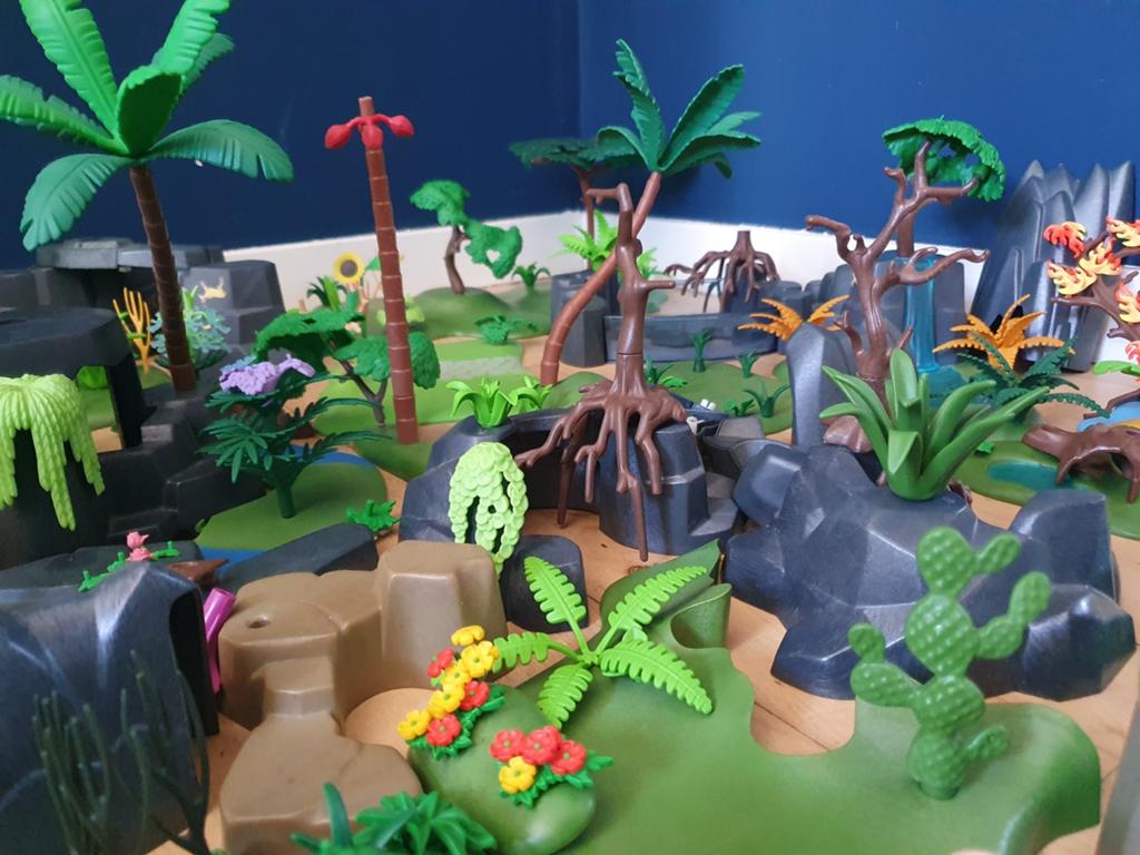 Grote partij Playmobil groen, jungle, bomen, planten, Ophalen of Verzenden, Gebruikt, Los playmobil