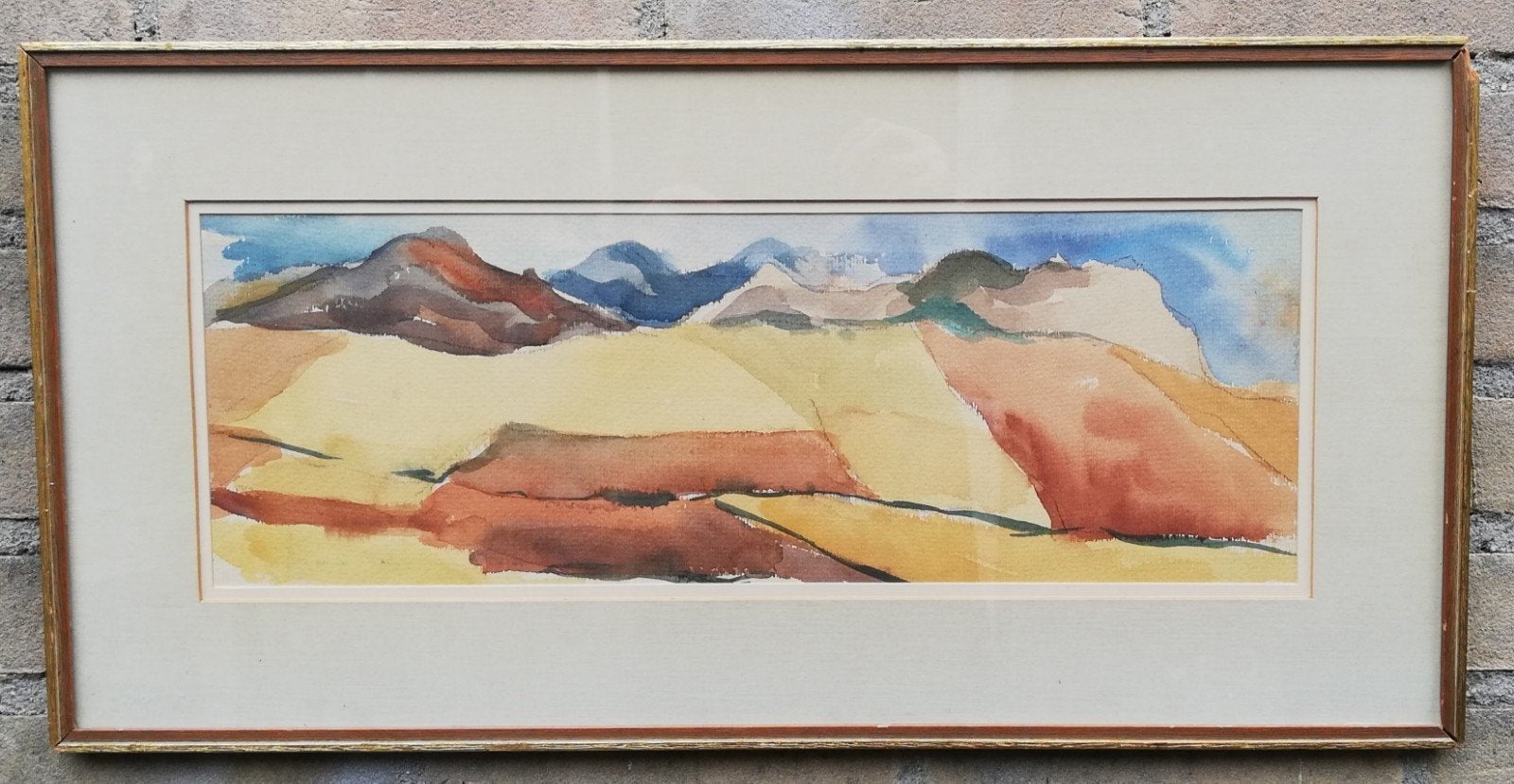 Joop Rubens A'Dam. Duingezicht. Aquarel. 58/29 cm., Ophalen, Oorspronkelijke maker, Zo goed als nieuw, Schilderij