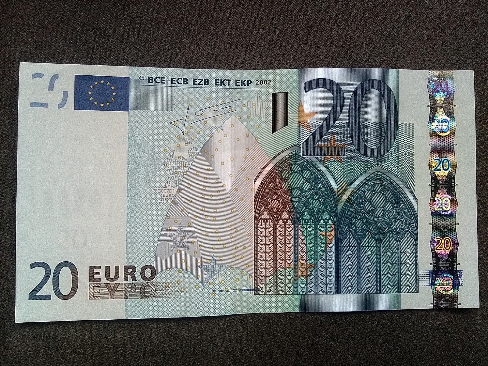 20 eurobiljet 2002 Nederland mooi, Ophalen of Verzenden, Overige landen, 20 euro, Los biljet