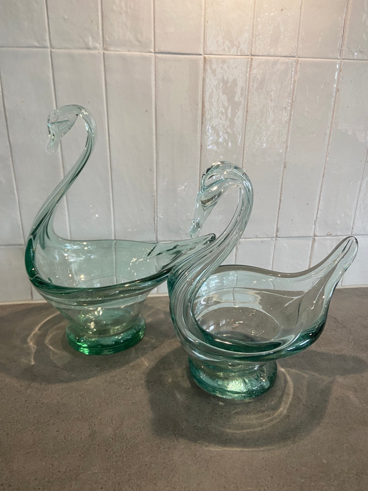 Murano stijl glazen zwanen, Ophalen of Verzenden