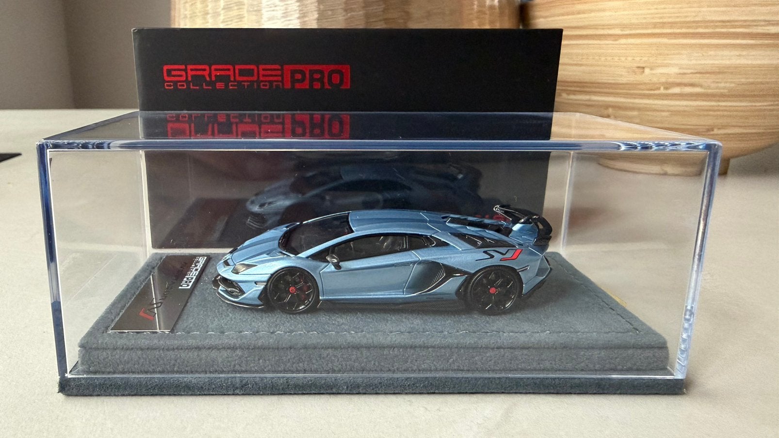 1/64 Lamborghini Aventador SVJ Novitec Ice Silver Grade Pro, Ophalen of Verzenden, Nieuw, Auto, Overige merken