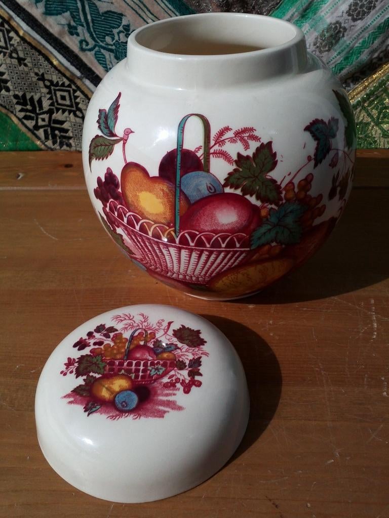 Mooie oude Mason's fruit basket gemberpot uit Engeland 13 cm, Ophalen of Verzenden