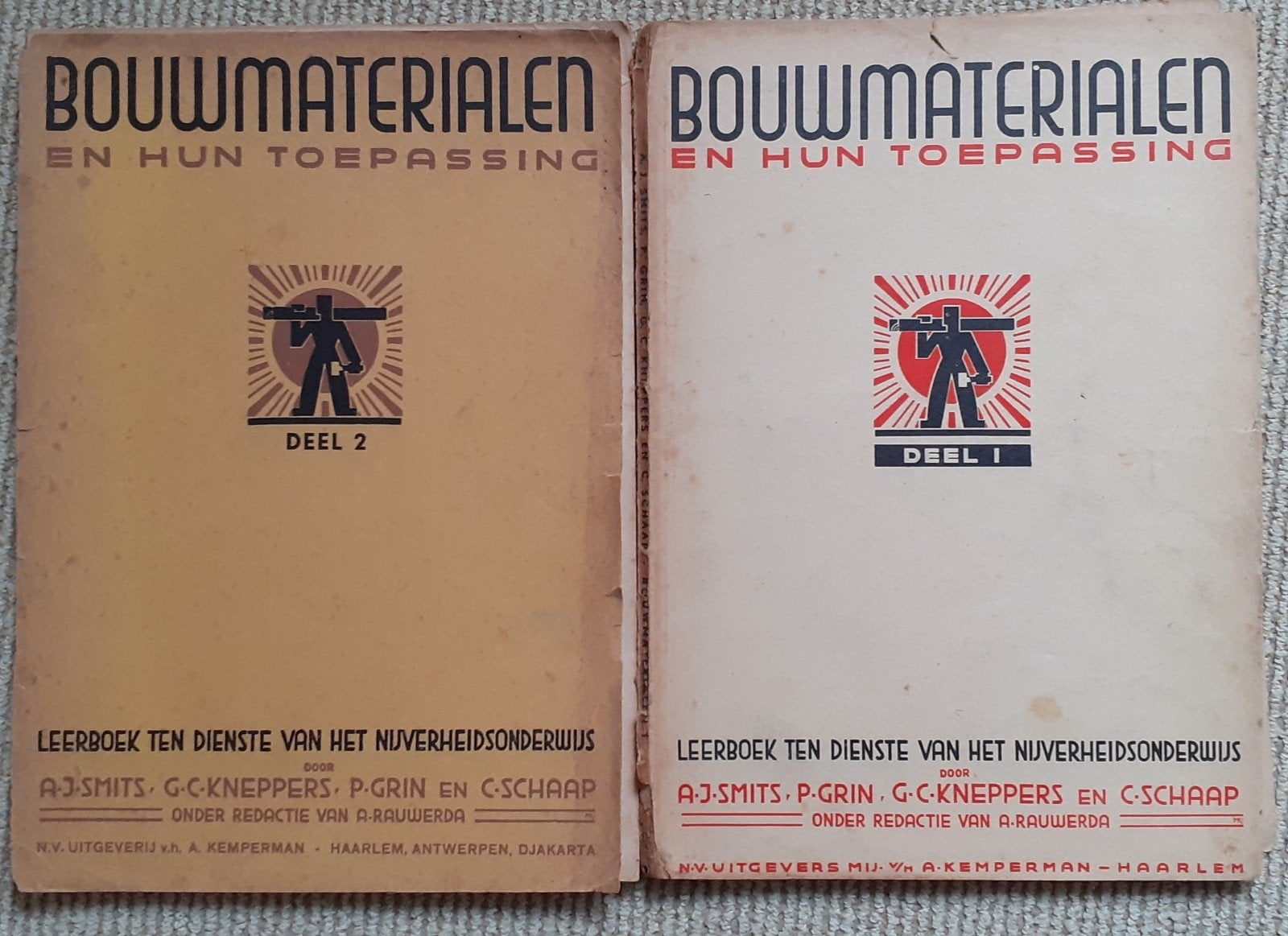 Bouwmaterialen en hun toepassing - Deel 1 & 2 (1941/1943), Gelezen, A.J. Smits, G.C. Kneppers, P. Grin, C. Schaap, A. Rauwerda