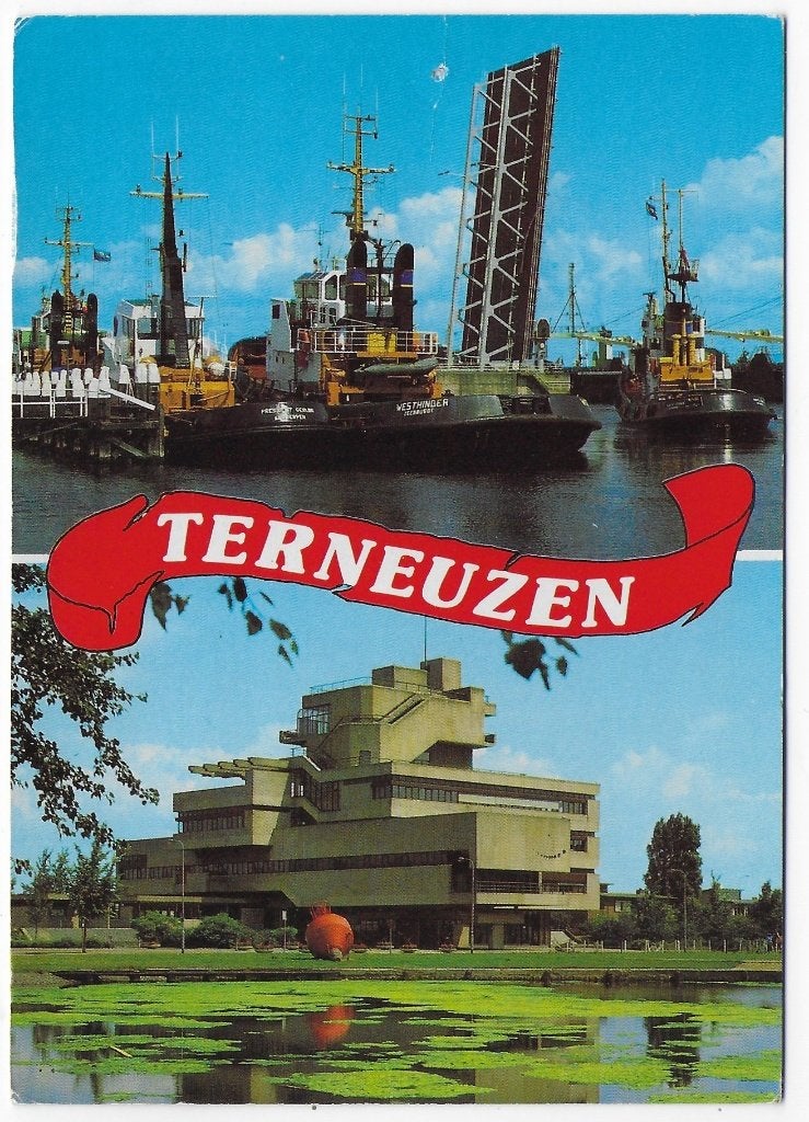 Terneuzen gelopen Ansichtkaart ( B2624 ), Ophalen of Verzenden, 1980 tot heden, Gelopen, Zeeland