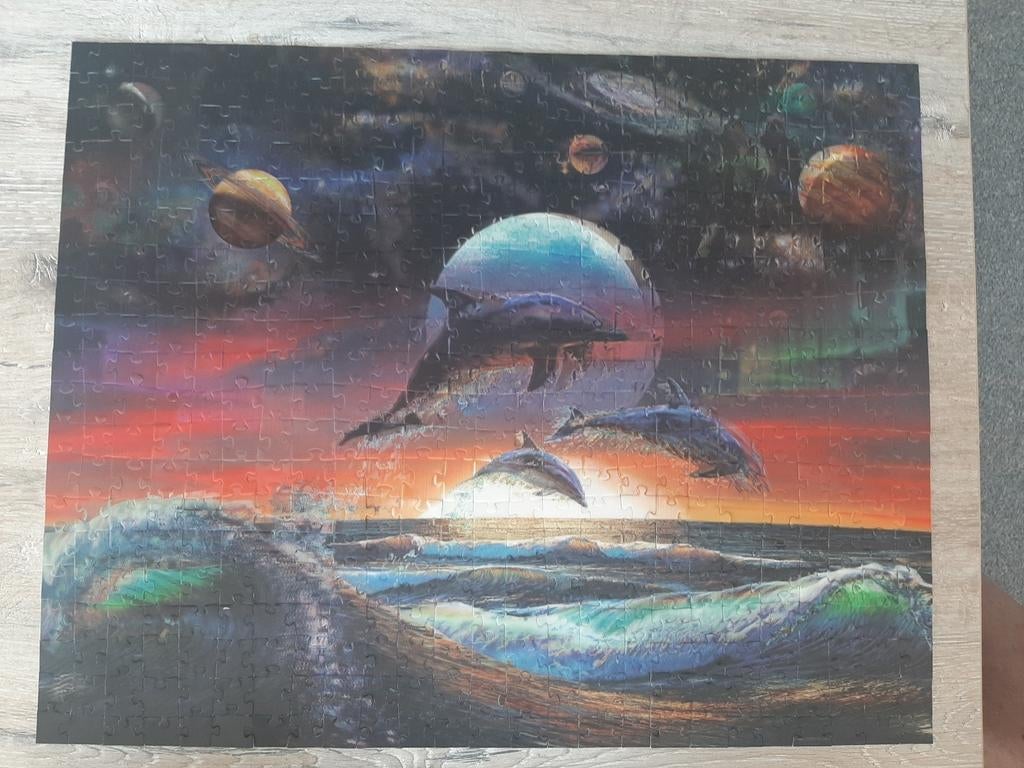 3D Puzzel Dolfijnen met VisualEcho technologie, Hobby en Vrije tijd, Denksport en Puzzels, Gebruikt, Rubik's of 3D-puzzel, 500 t/m 1500 stukjes