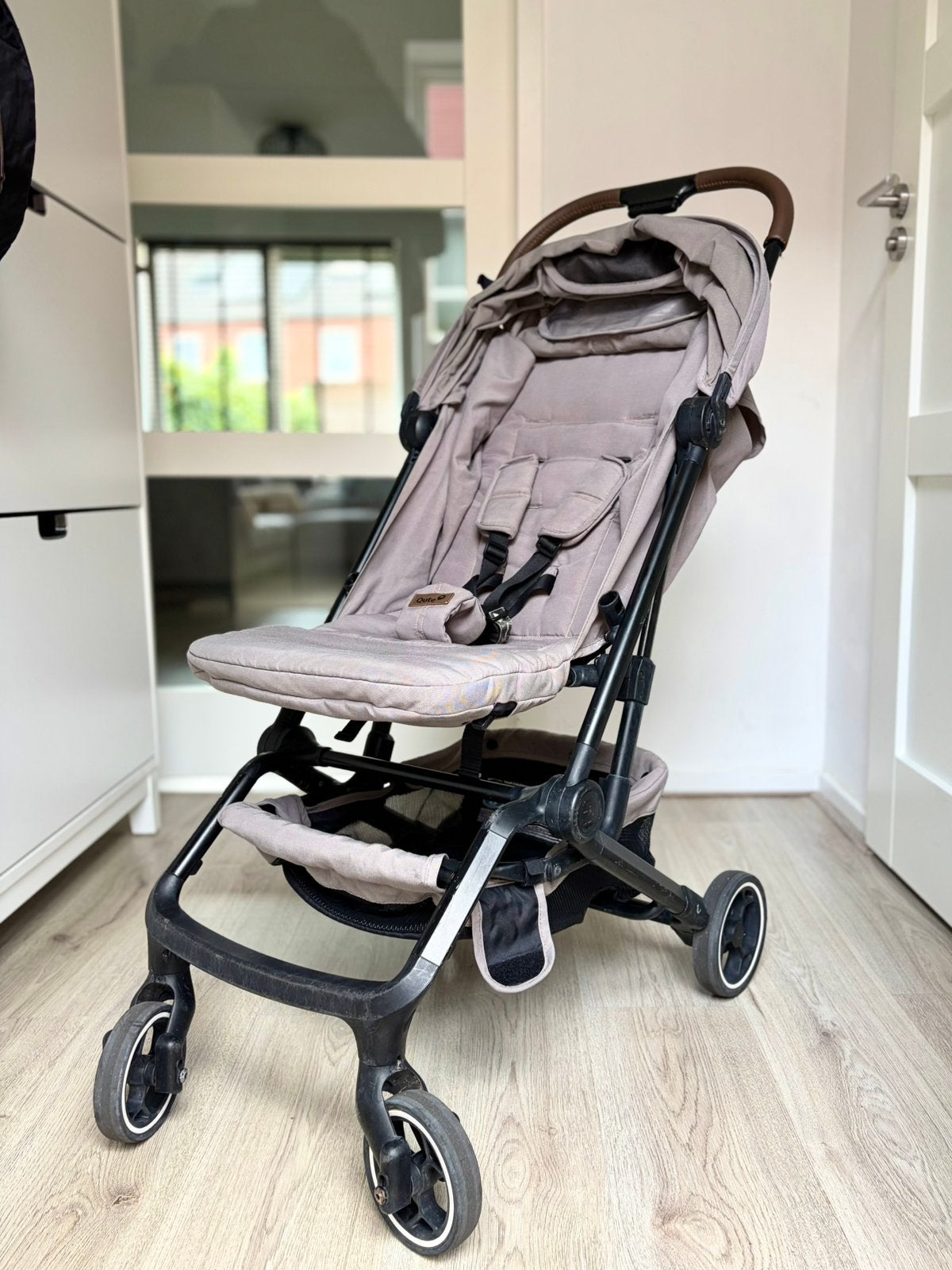 Qute Q-Ultra - compacte buggy inklapbaar – grijs, Ophalen, Zo goed als nieuw, Zonnekap