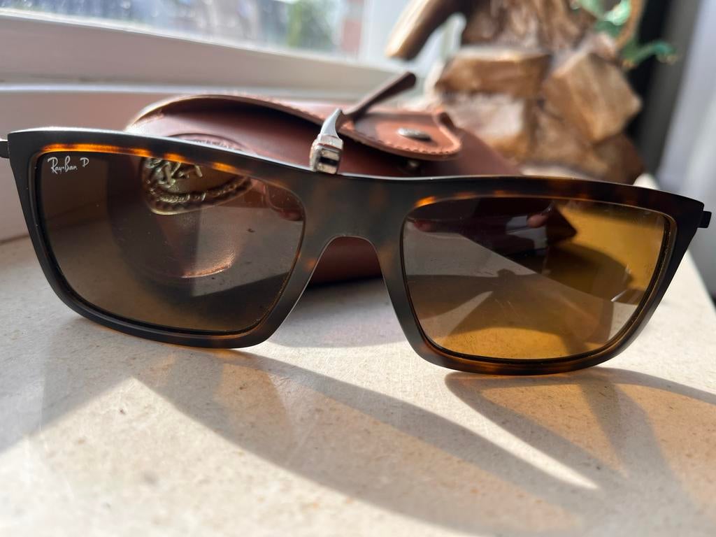 Ray-Ban zonnebril bruin (los pootje), Gebruikt, Zonnebril, Bruin, Ophalen of Verzenden