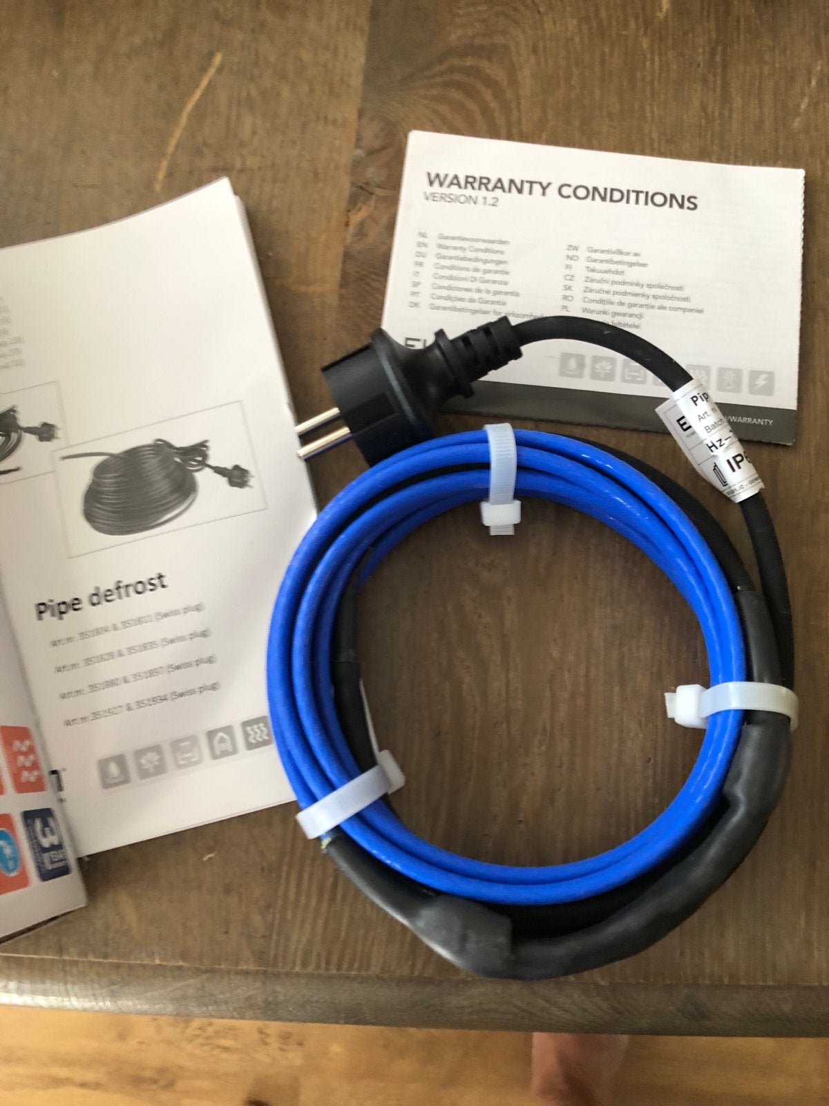 Eurom Pipe Frost Protector - 2 meter zelfregulerende kabel, Ophalen of Verzenden, Nieuw