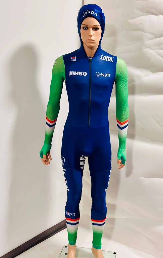 Schaatskleding schaatspak snelpak speedsuit L Fila rubber, Sport en Fitness, Ophalen of Verzenden, Zo goed als nieuw
