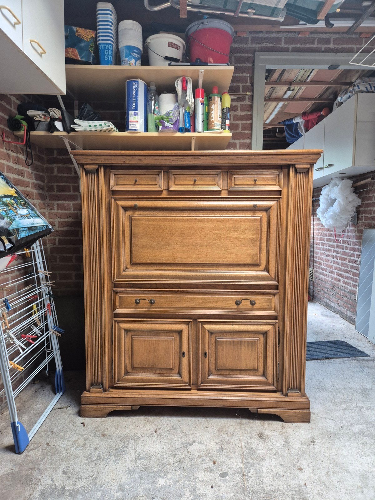 Massief houten secretaire  - Oud maar zo goed als nieuw, Ophalen, Zo goed als nieuw, Klassiek