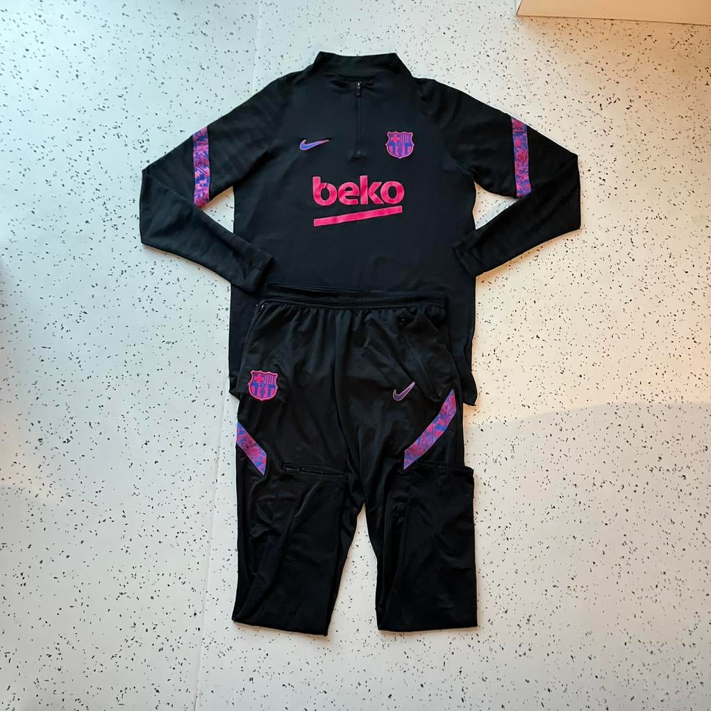 FC Barcelona Trainingspak Maat S Authentiek Nike, Ophalen of Verzenden, Zo goed als nieuw, Blauw, Voetbal