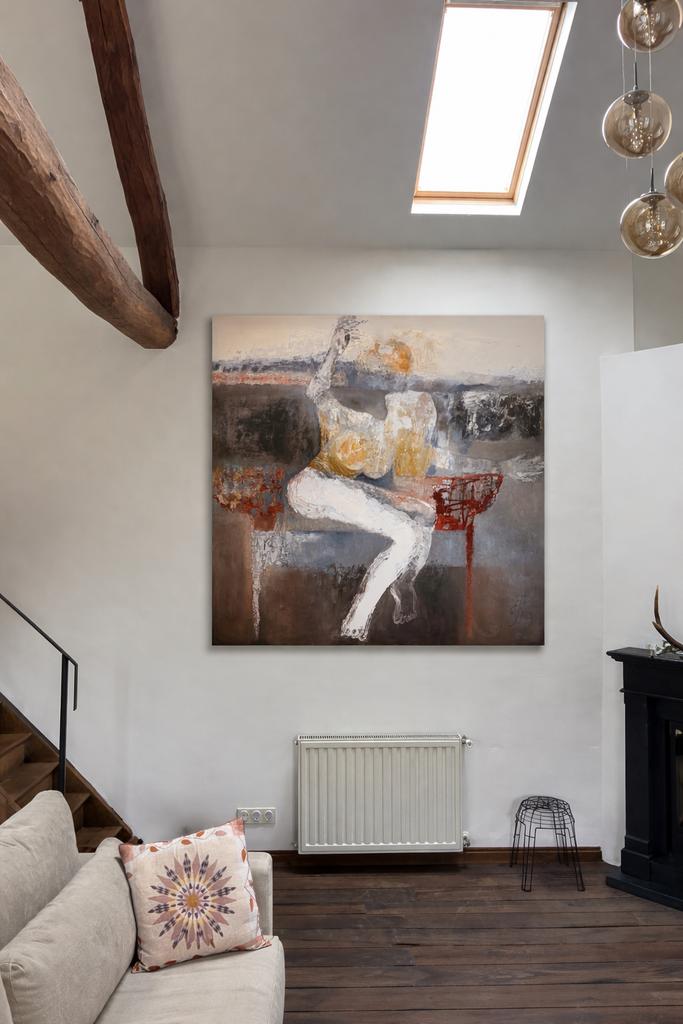Schilderij 'Viens' van Ellie Munten - Olieverf op linnen, Ophalen