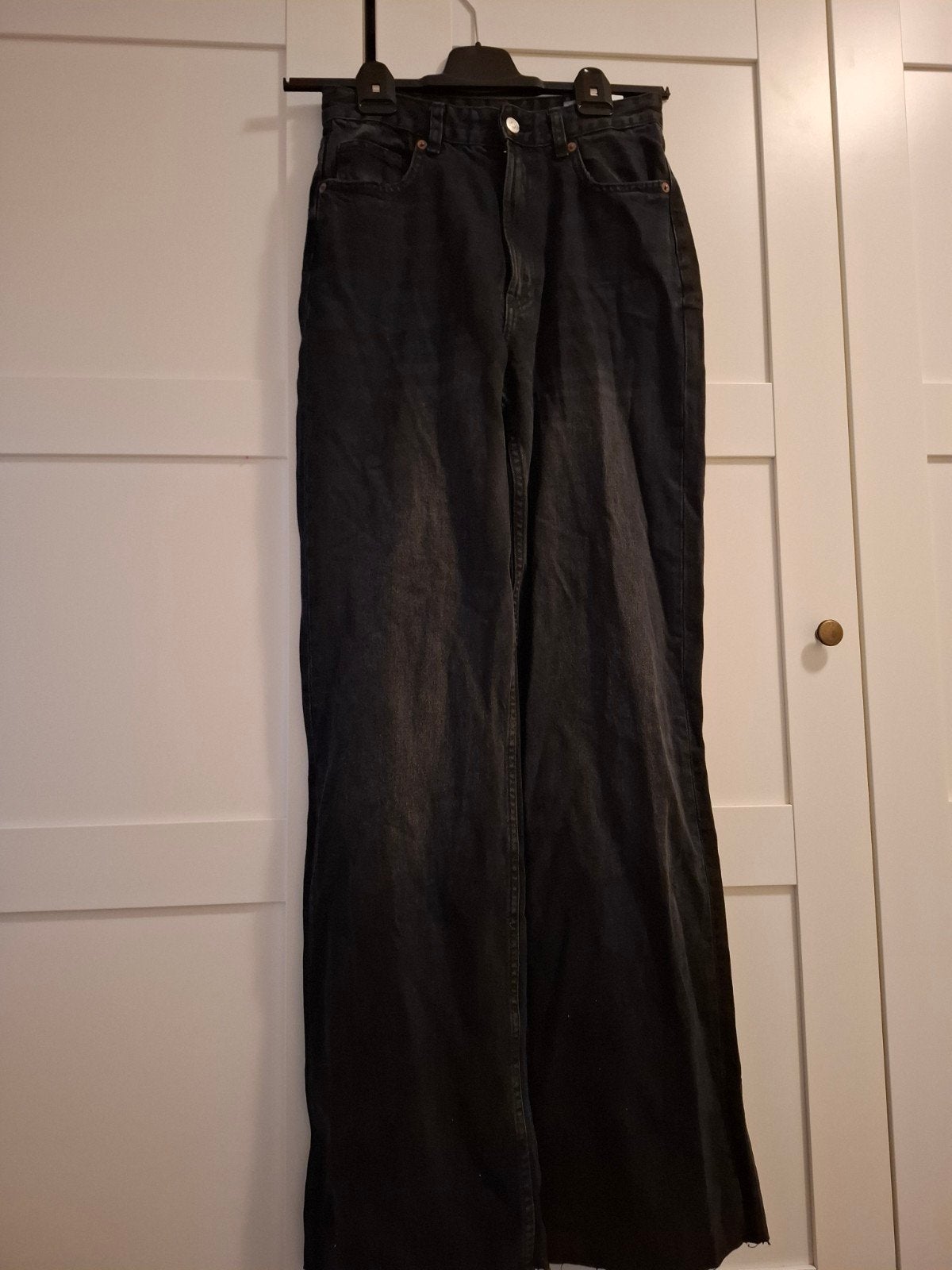 Zara Wide Leg Jeans Zwart - High Rise & Full Length, Nieuw, Ophalen of Verzenden, W30 - W32 (confectie 38/40), Zara
