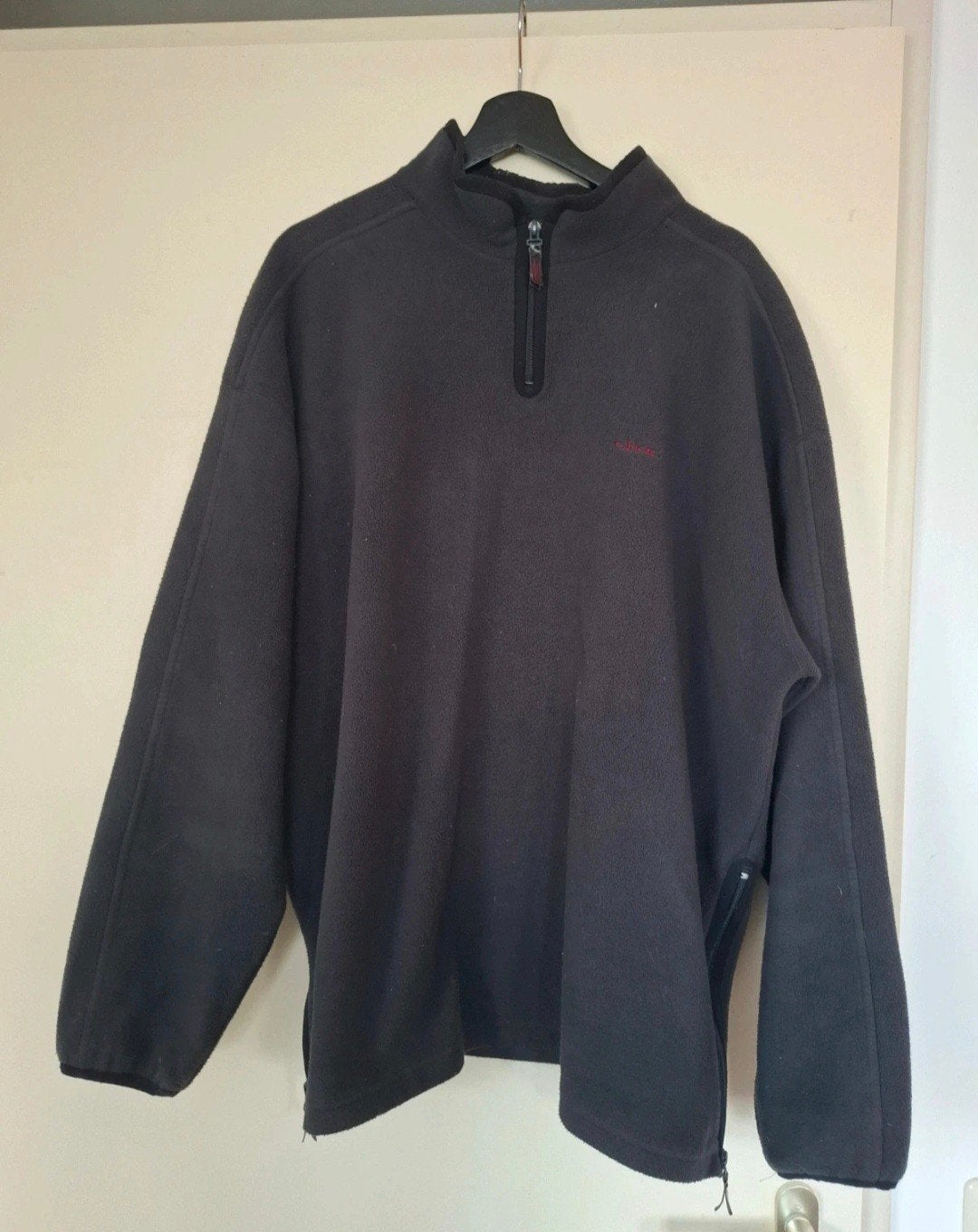 Vintage Nike 1/4 Zip Fleece - Donkergrijs/Zwart XXL, Nike, Overige maten, Ophalen of Verzenden, Grijs