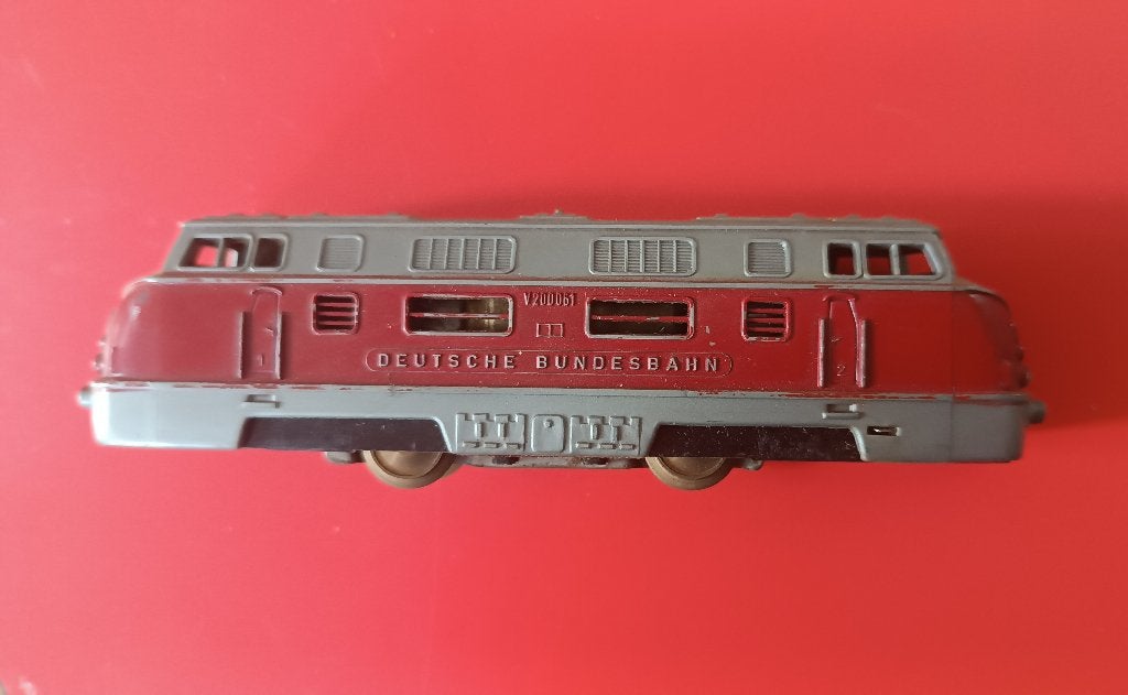 Vintage modeltrein 60's – locomotief, 3 wagons, rails, trafo, Gelijkstroom, Ophalen of Verzenden, Analoog, Märklin