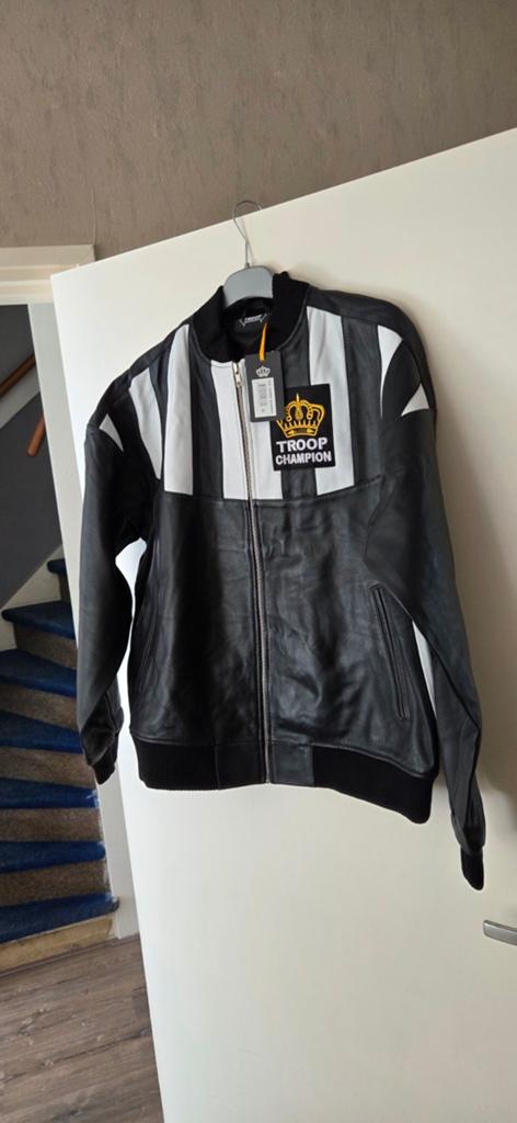 Nieuwe Troop leren jas - Zwart/Wit - Maat XL, Zwart, Troop, Ophalen of Verzenden, Maat 56/58 (XL)