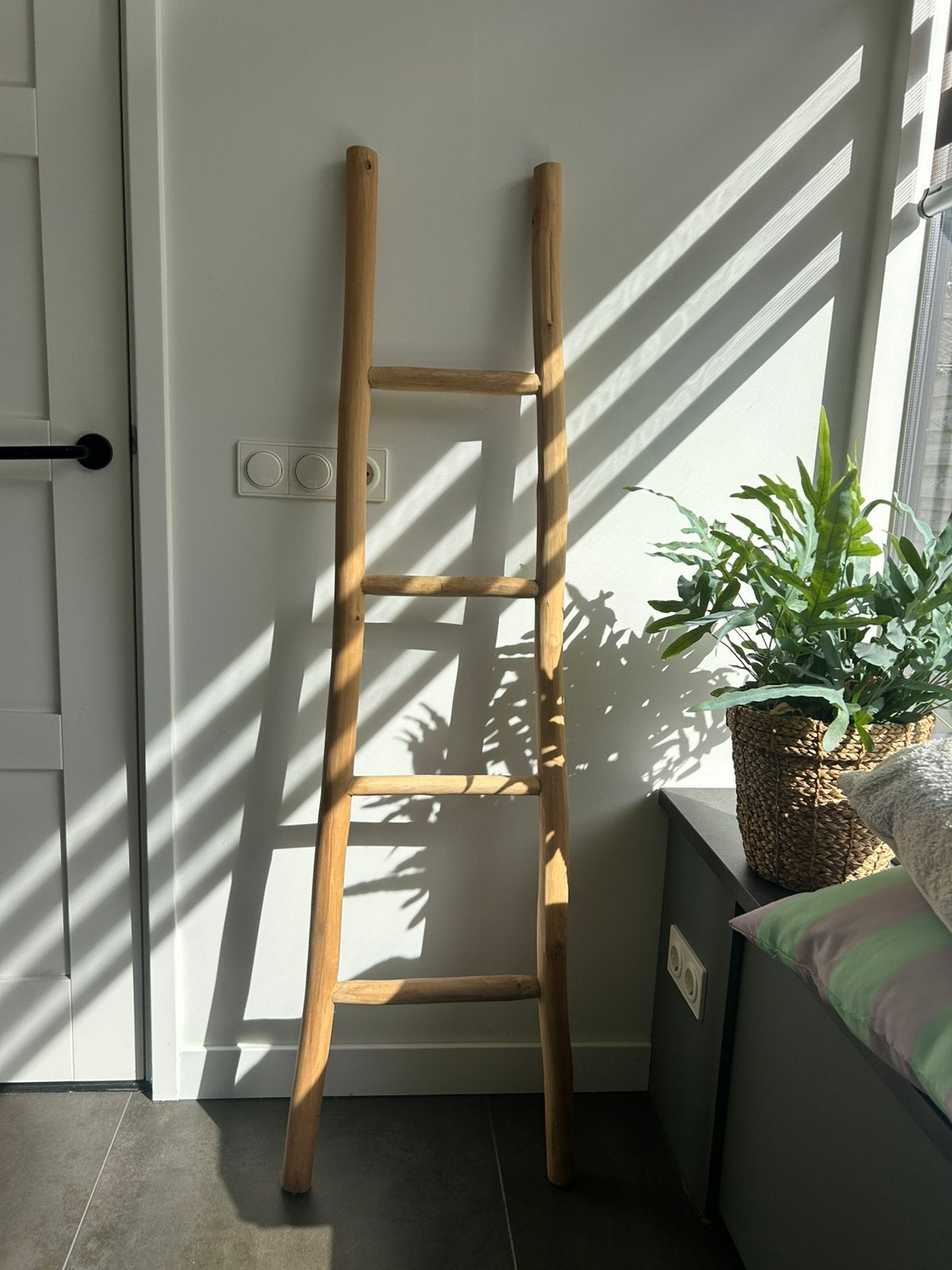 Houten decoratie ladder, Ophalen, Gebruikt, Hout, 150 cm