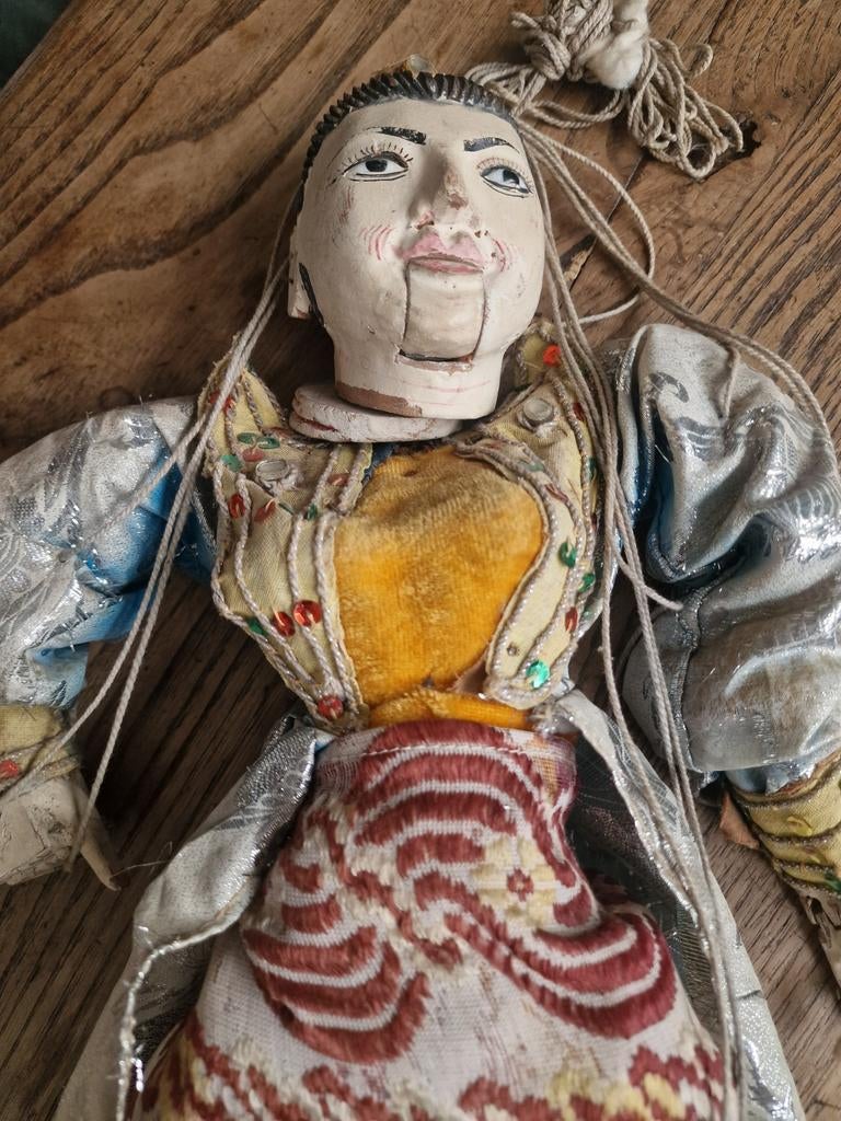 Antieke Aziatische marionet, Ophalen of Verzenden