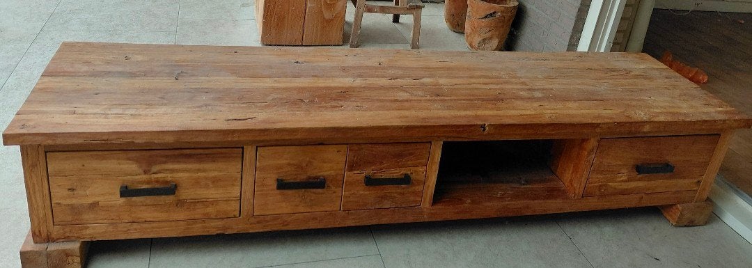 Houten dressoir, 150 tot 200 cm, Ophalen of Verzenden, Zo goed als nieuw, Minder dan 100 cm