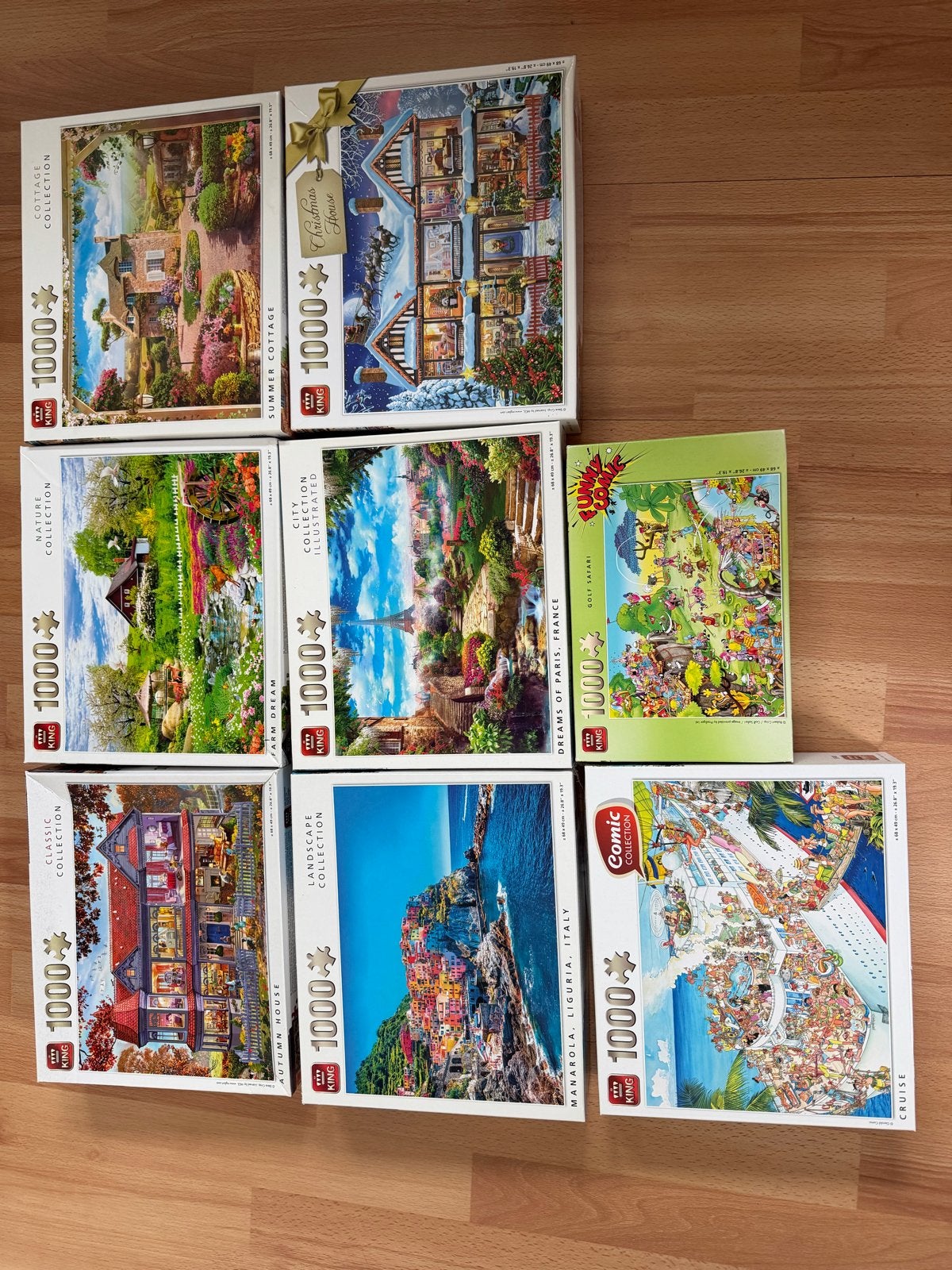 Diverse 1000-stukjes legpuzzels - King Collection, Hobby en Vrije tijd, Ophalen, 500 t/m 1500 stukjes, Zo goed als nieuw, Legpuzzel