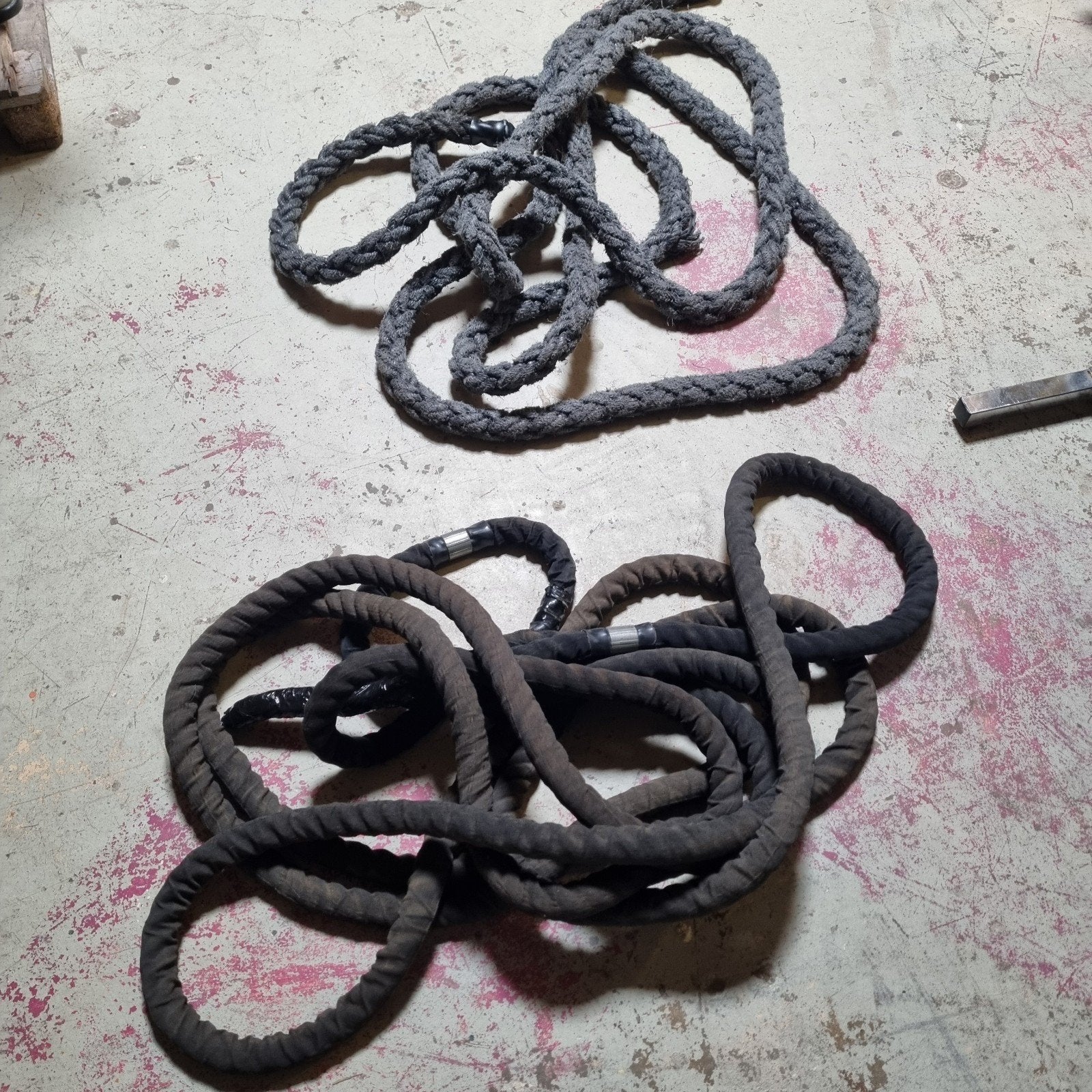2x battle Rope, Sport en Fitness, Fitnessmaterialen, Ophalen, Gebruikt, Benen, Battle rope