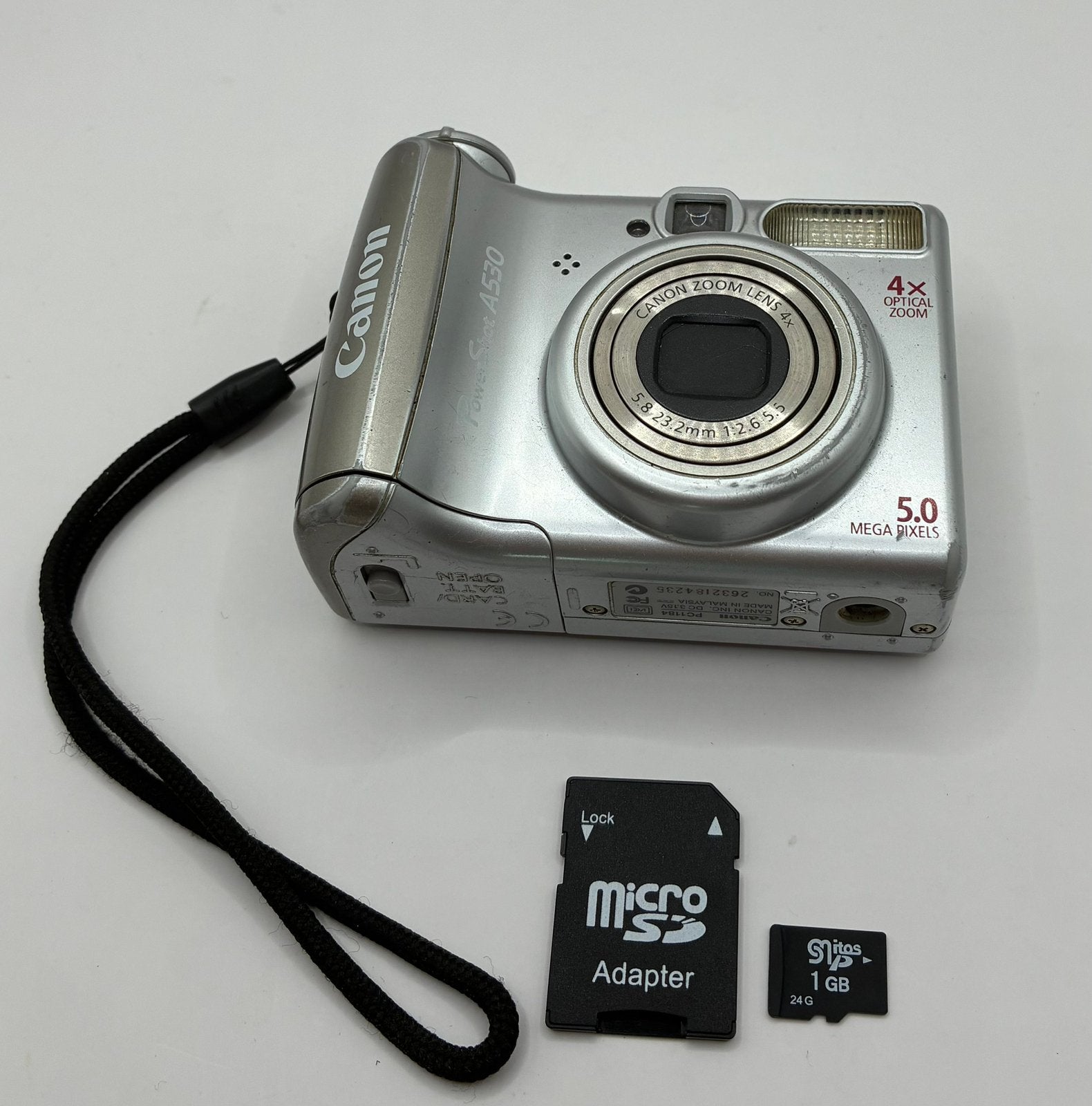 Canon PowerShot A530 - compact camera, Ophalen of Verzenden, Zo goed als nieuw, Canon, 4 t/m 7 keer