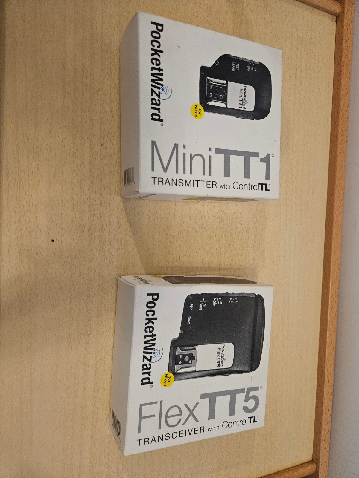 PocketWizard MiniTT1 en FlexTT5 set voor Nikon, Ophalen of Verzenden, Zo goed als nieuw, Trigger/ontvanger, Draadloos