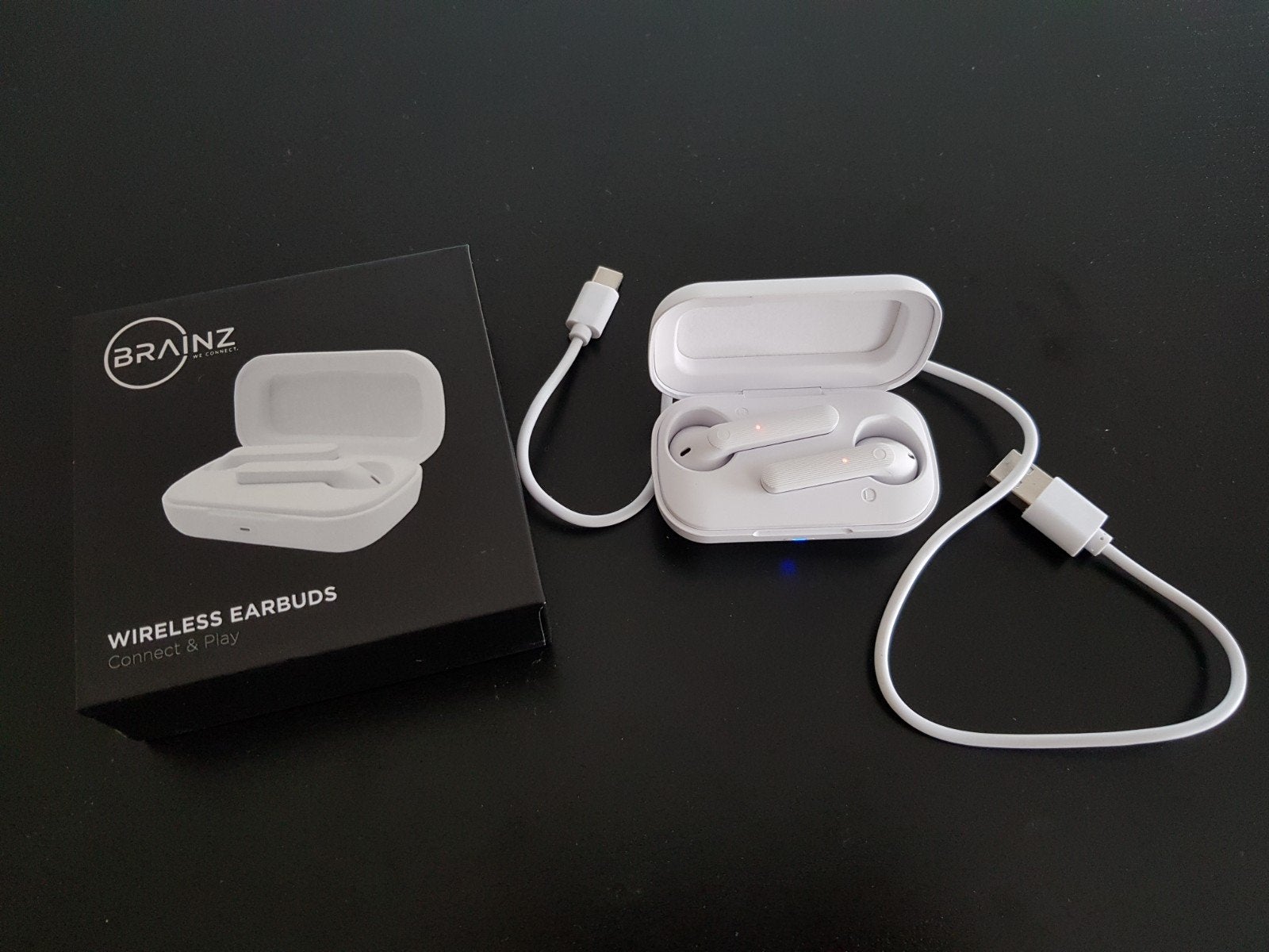 brainz wireless earbuds h05 wit oortjes, Ophalen of Verzenden, Zo goed als nieuw