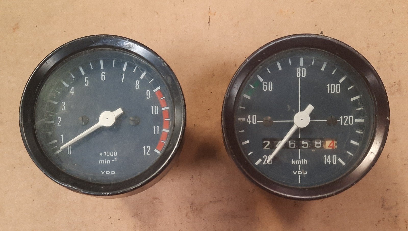 Km-teller t/m 140km/h en Toerenteller Zündapp KS80, KS100, Ophalen of Verzenden, Gebruikt, Overige typen