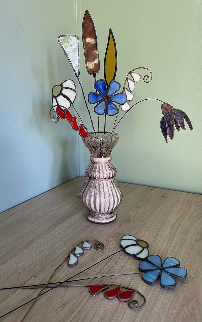 Unieke Glasbloemen in Tiffany, Ophalen of Verzenden, Nieuw