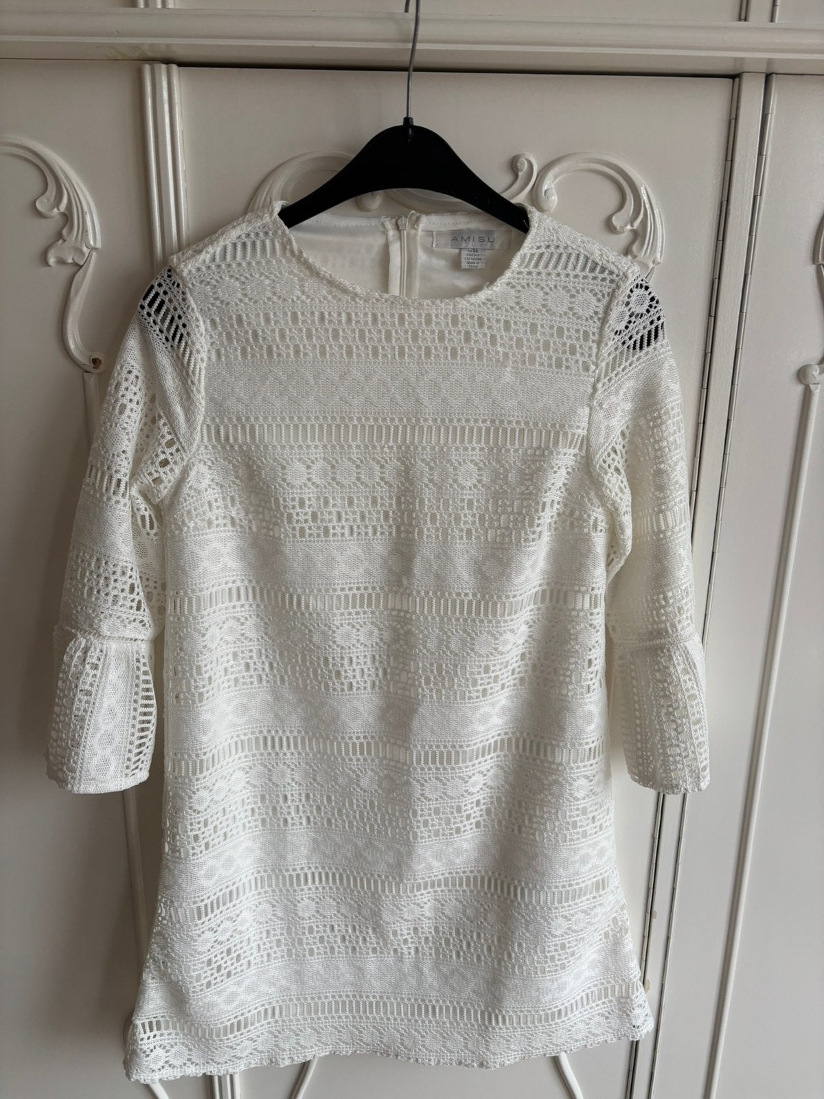Nieuw wit kant ibiza jurk Amisu maat 36, Wit, Nieuw, Ophalen of Verzenden, Maat 36 (S)