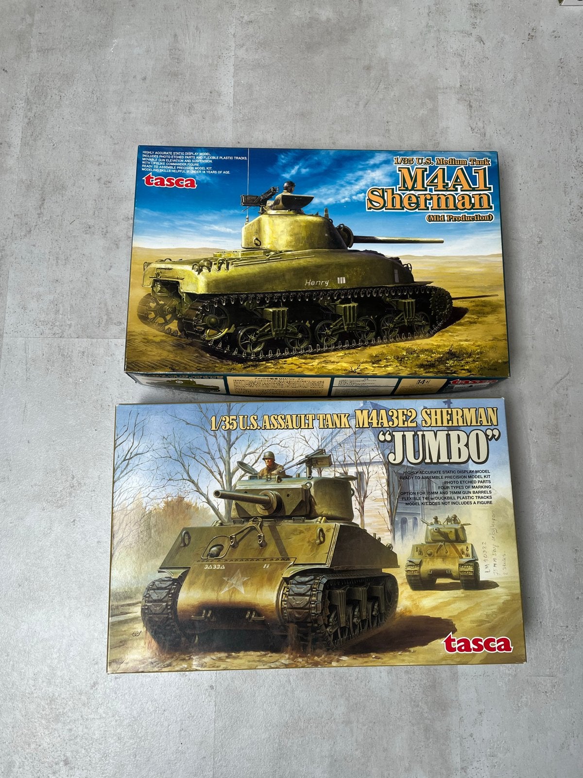 Tasca M4A1 Sherman & M4A3E2 Sherman "Jumbo" modelbouw, Overige merken, Tank, 1:32 tot 1:50, Nieuw
