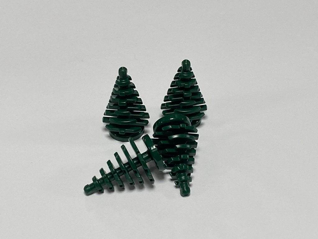 Partij 4x nieuwe kleine Lego dennenbomen in diverse kleuren, Overige thema's, Lego, Nieuw, Ophalen of Verzenden