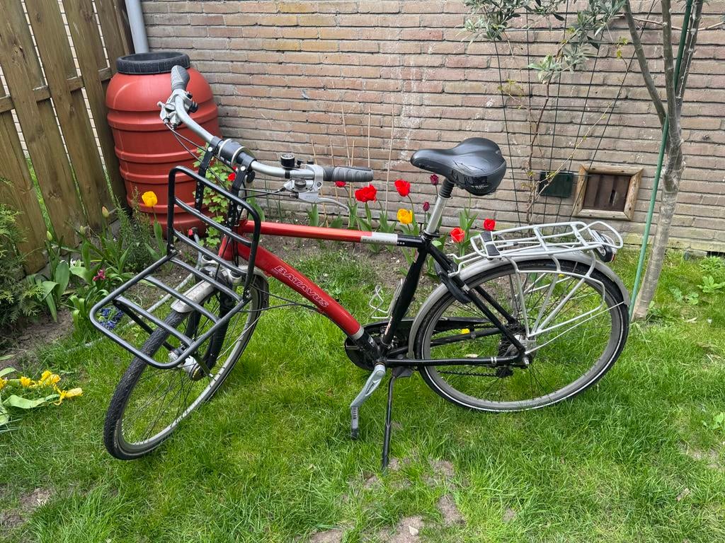 Batavus fiets met voordrager en versnellingen, Ophalen, Zo goed als nieuw
