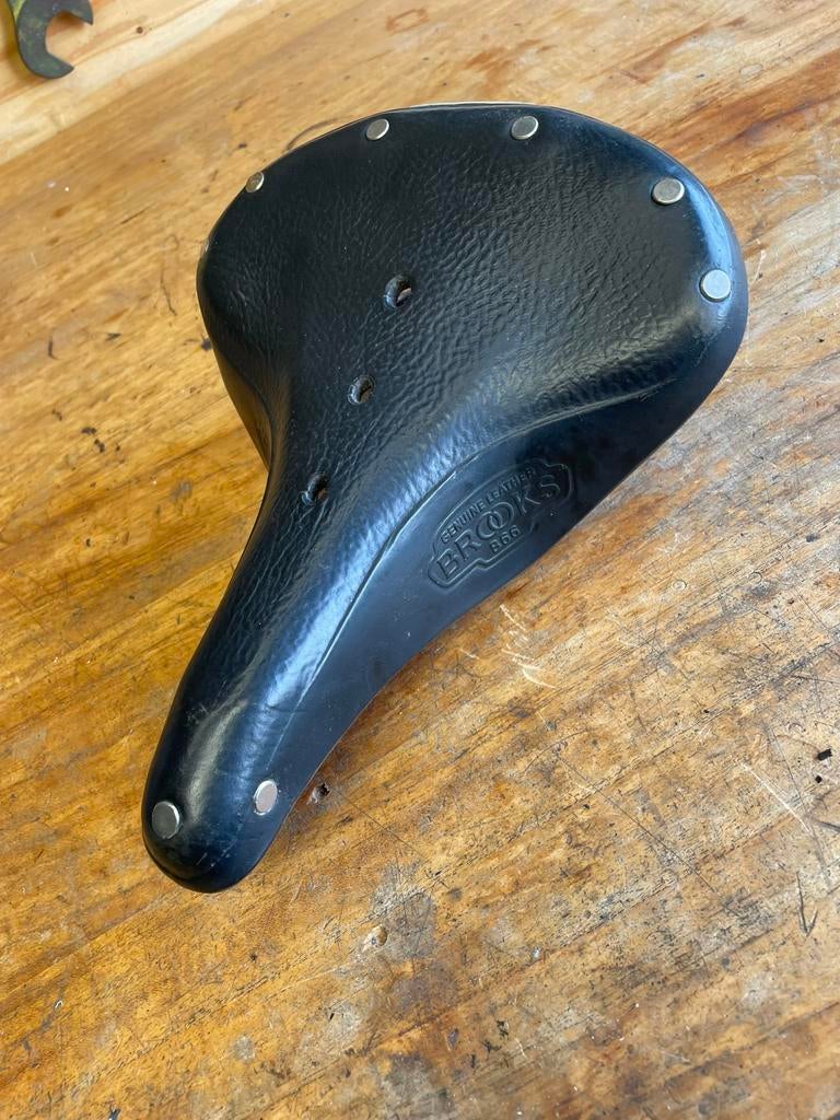 Brooks B66 Zadel - Klassiek Lederen Fietszadel, Ophalen, Gebruikt, Zadel, Leer