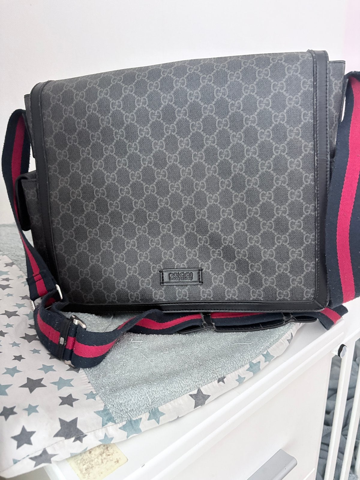 Gucci luiertas, Ophalen of Verzenden, Zo goed als nieuw, Zwart